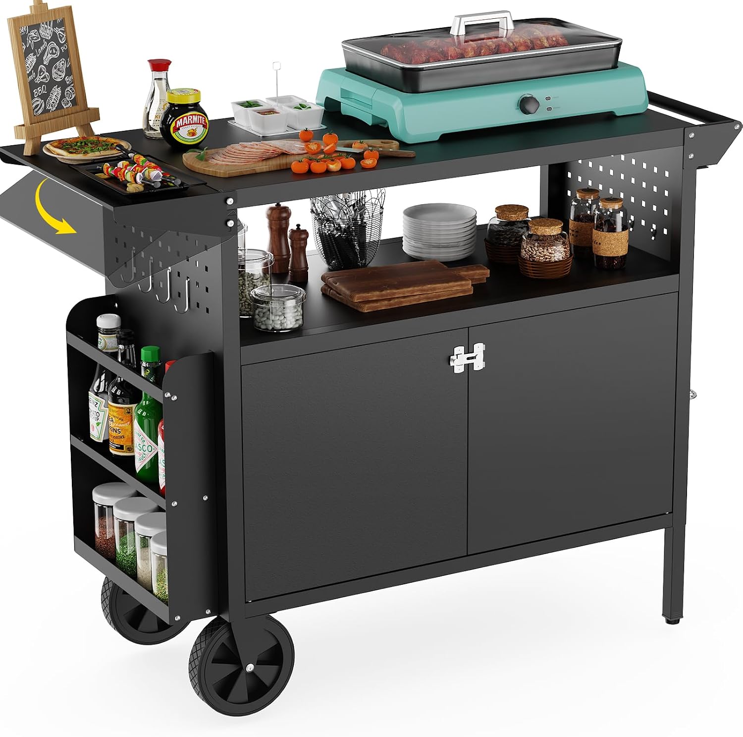 Food Storage In The Kitchen - Carrello da esterno per barbecue con