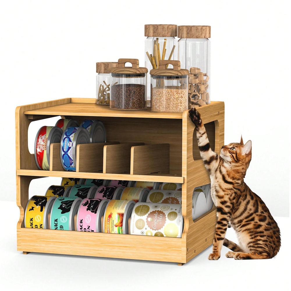 Food Storage Dispenser - Organizzatore impilabile per cibo per gatti