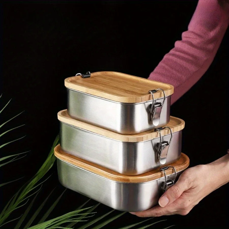 Food Storage Containers With Lids - Nuovo Contenitore per Pranzo in Acciaio