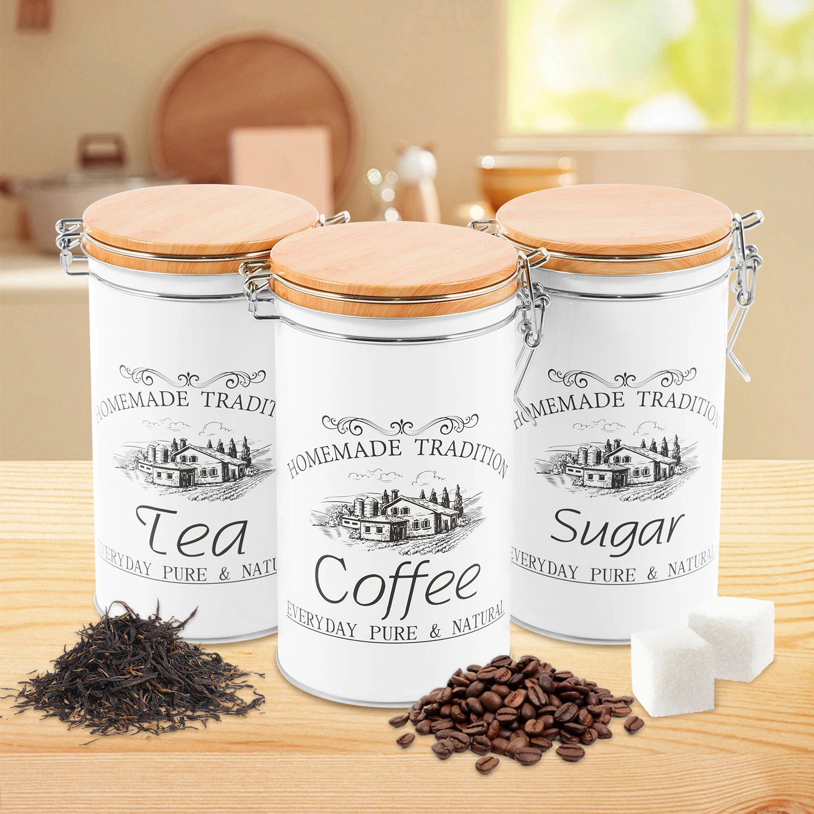 Food Storage Kitchen Container Set - 3 pz/set tè caffè contenitori di