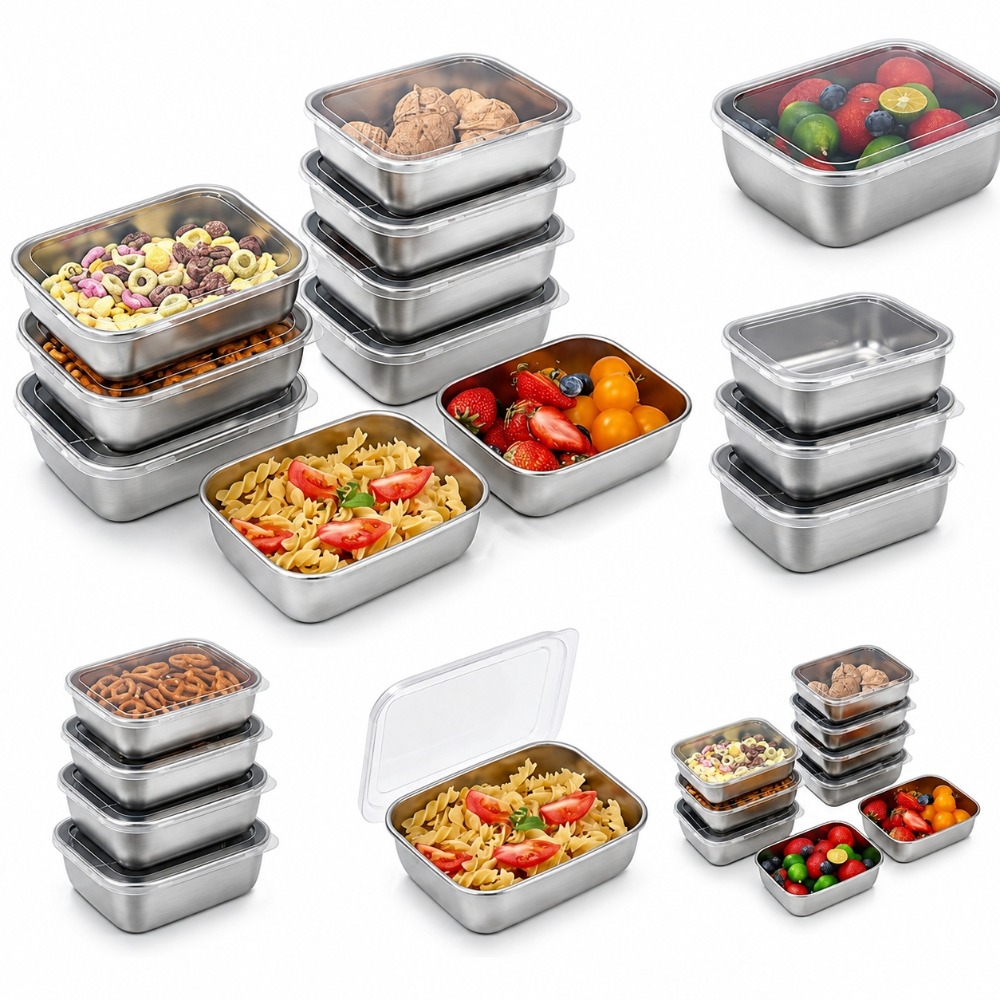 Food Storage Kitchen Container Set - Set di 6 Contenitori per Alimenti