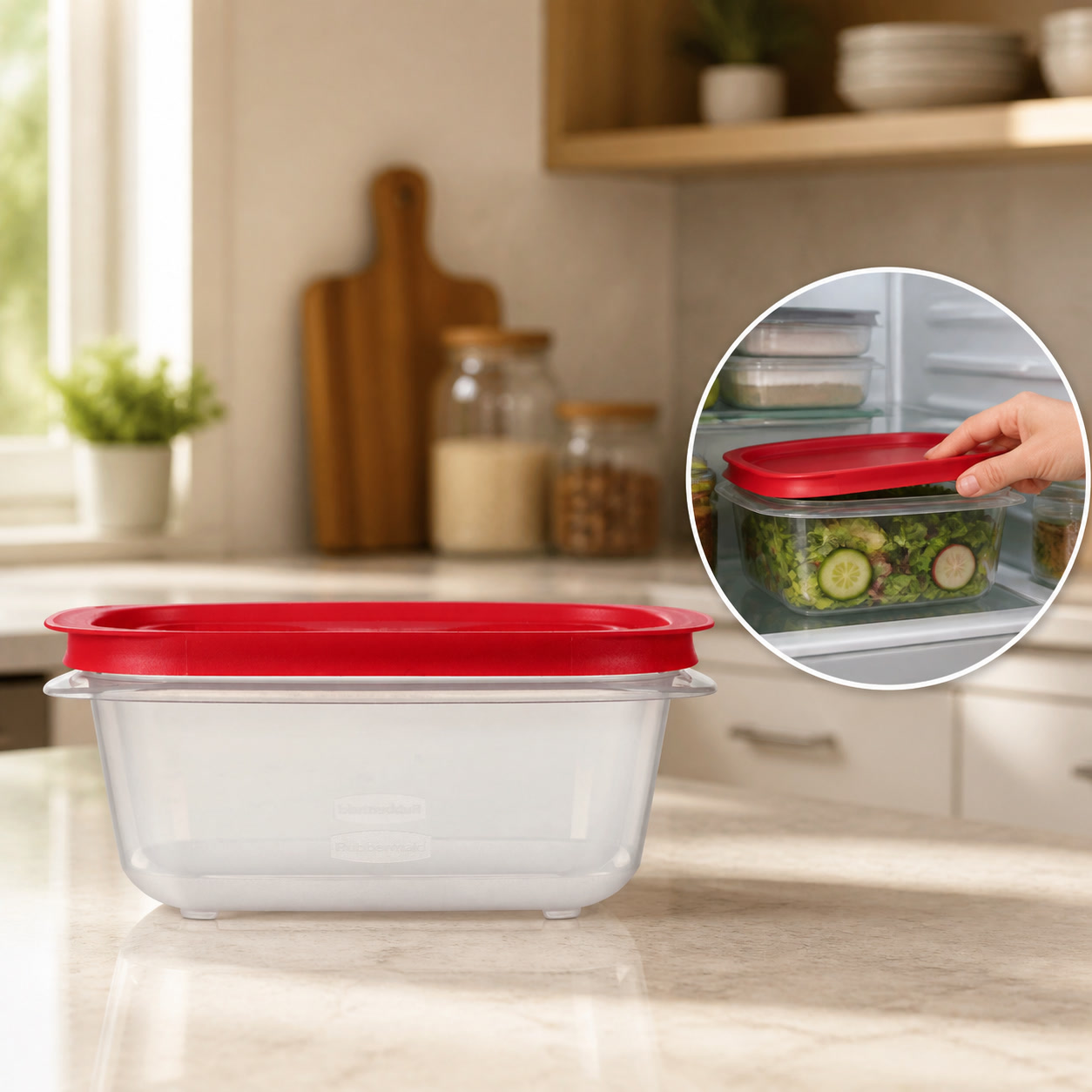 Food Storage Containers With Lids - Contenitore rettangolare per alimenti da 5,26