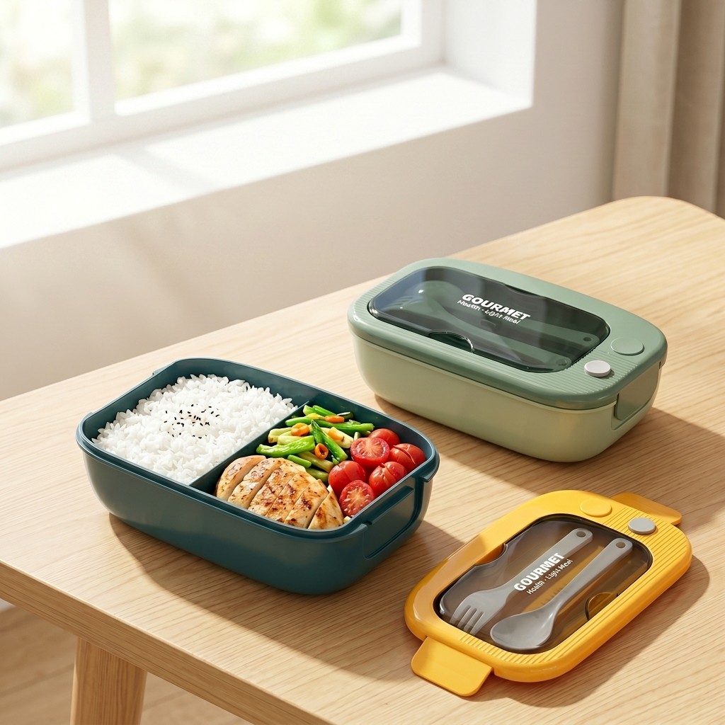 Food Storage With Scoop - Contenitore per Pranzo in Plastica per