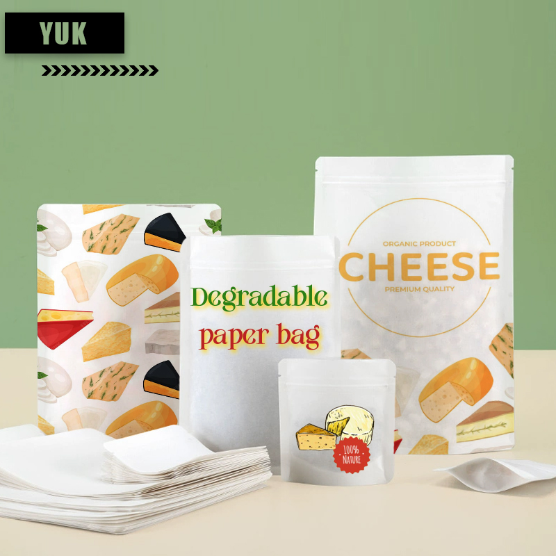 Zebra Food Storage - Sacchetti con cerniera in carta Kraft