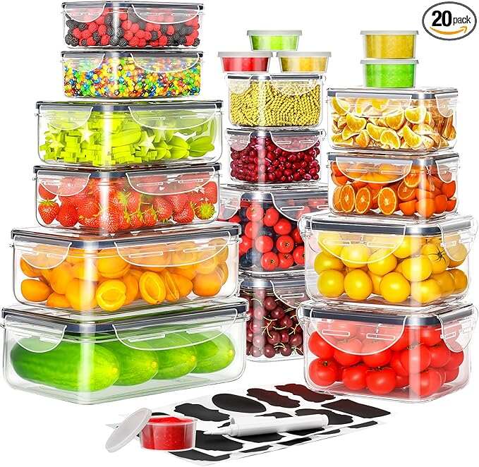 Food Storage Kitchen Container Set - 「Consegna Gratuita」 Set di 40 Contenitori