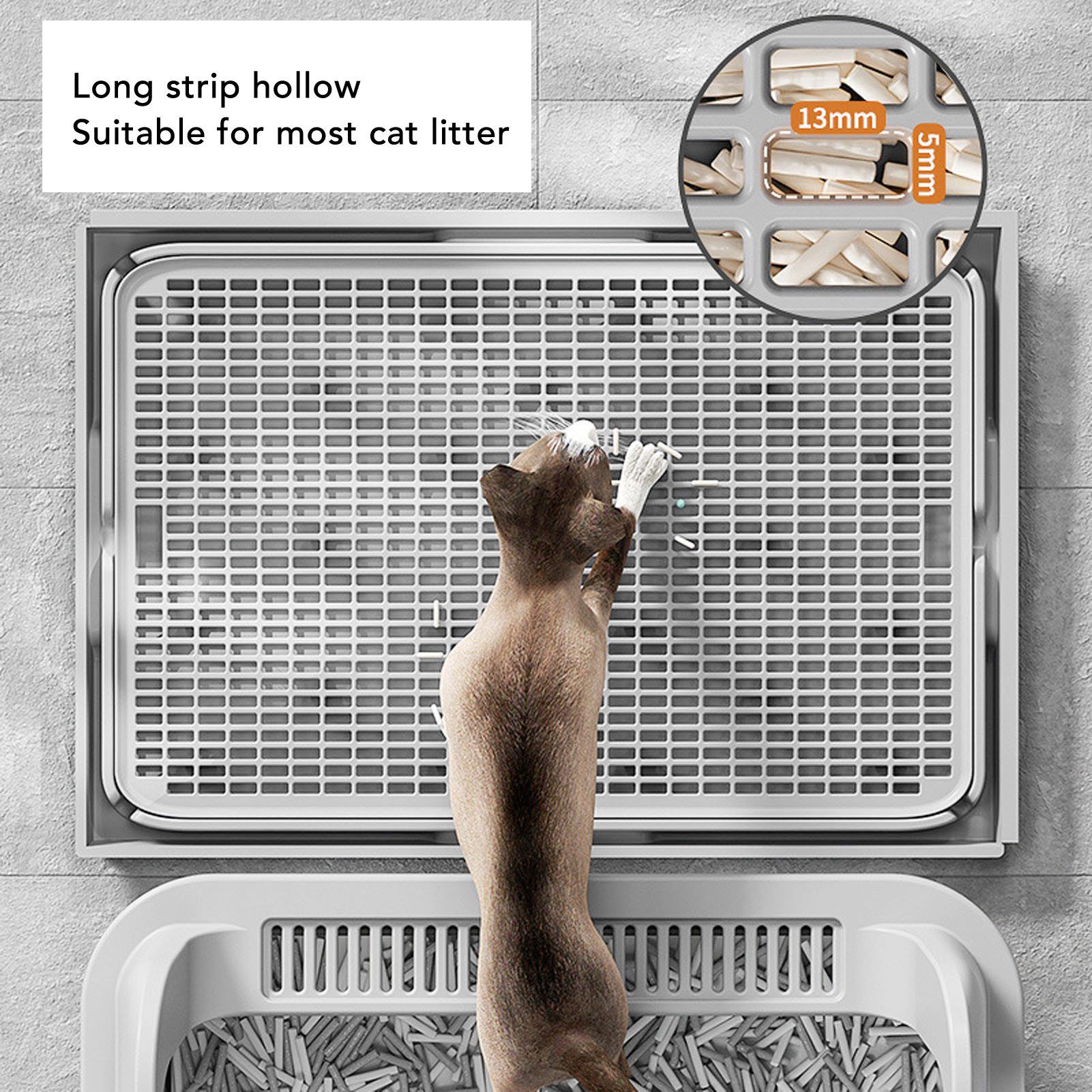 Food Storage With Scoop - Tappetino Raccogli Lettiera per Gatti, Spazioso