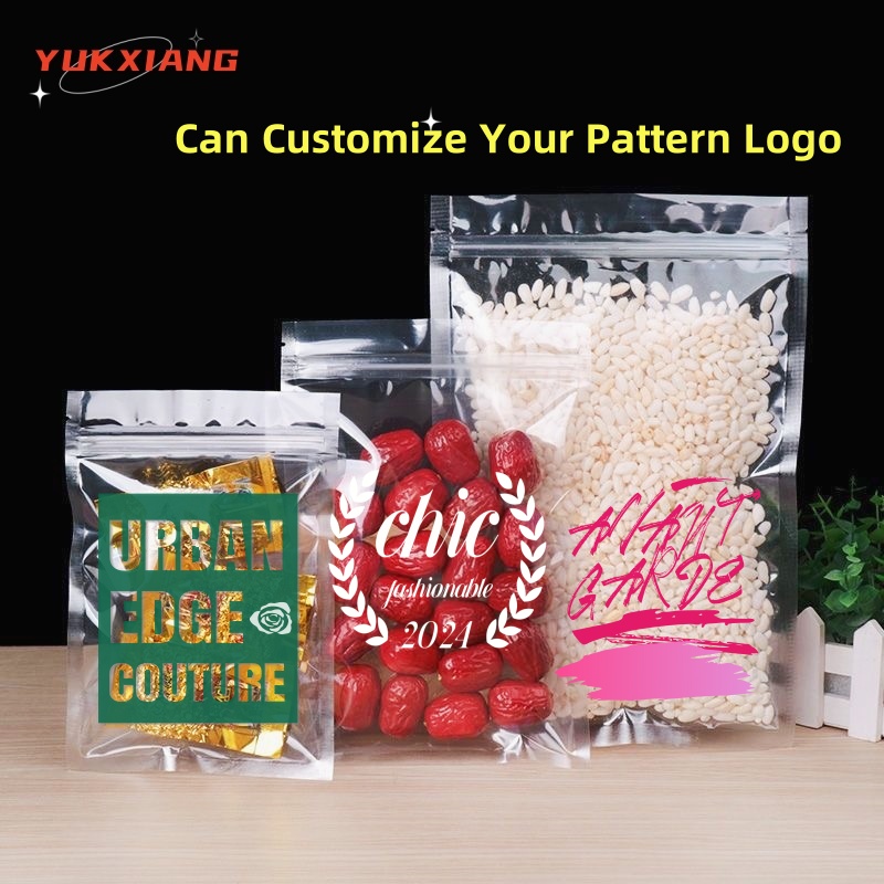 Zebra Food Storage - 50 sacchetti trasparenti a fondo piatto,
