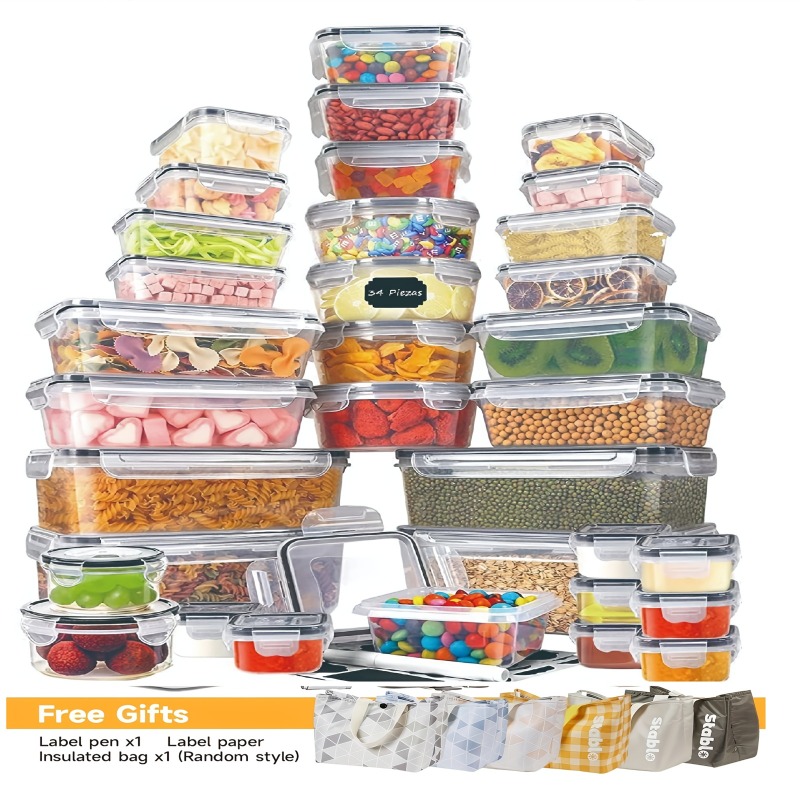 Food Storage Kitchen Container Set - Set di 48 Contenitori per Alimenti