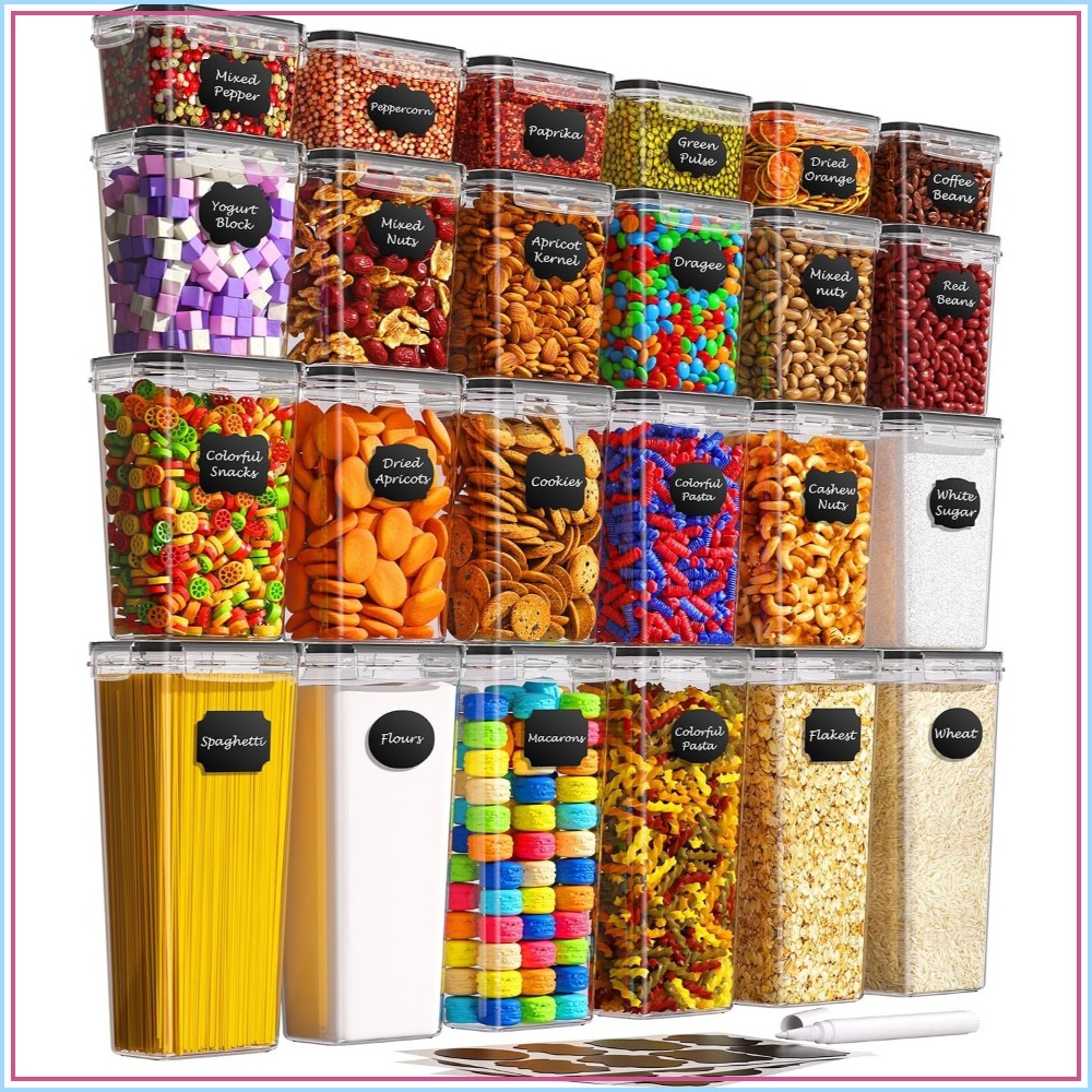 Food Storage In The Kitchen - Set di 24 Contenitori Ermetici per