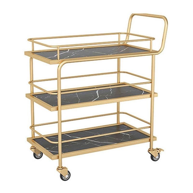 Food Storage In Restaurant - Carrello Mobile Nordico in Ferro Battuto