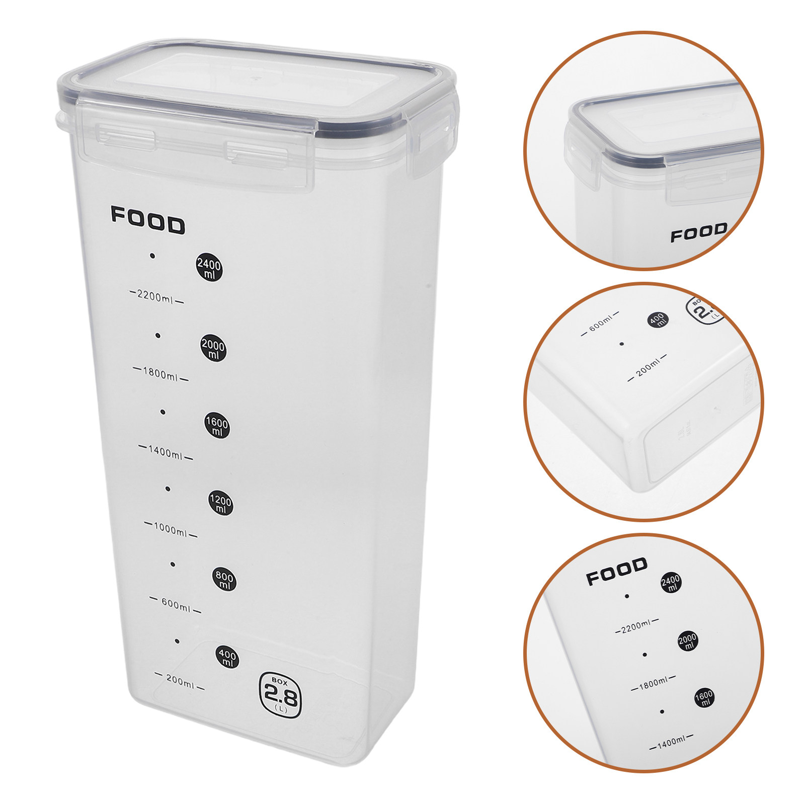 Food Storage Dispenser - 2 Contenitori Trasparenti per la Conservazione