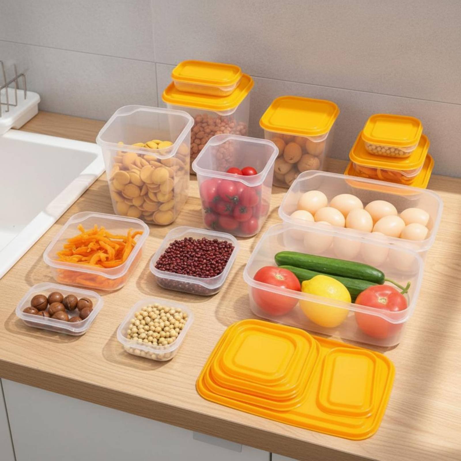 Set di 17 Contenitori per Frig - Food Storage Containers With Lids recensione e prezzo