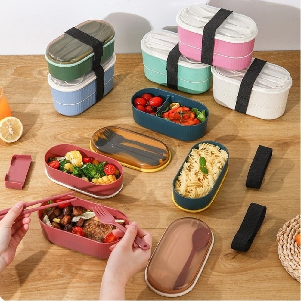 Lunch Box portatile a doppio s - Food Storage With Scoop recensione e prezzo