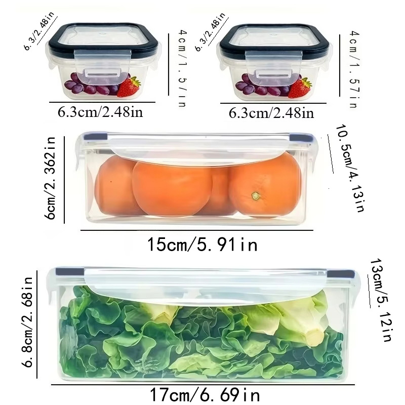 Set da 8 Pezzi: 4 Contenitori  - Food Storage Kitchen Container Set recensione e prezzo