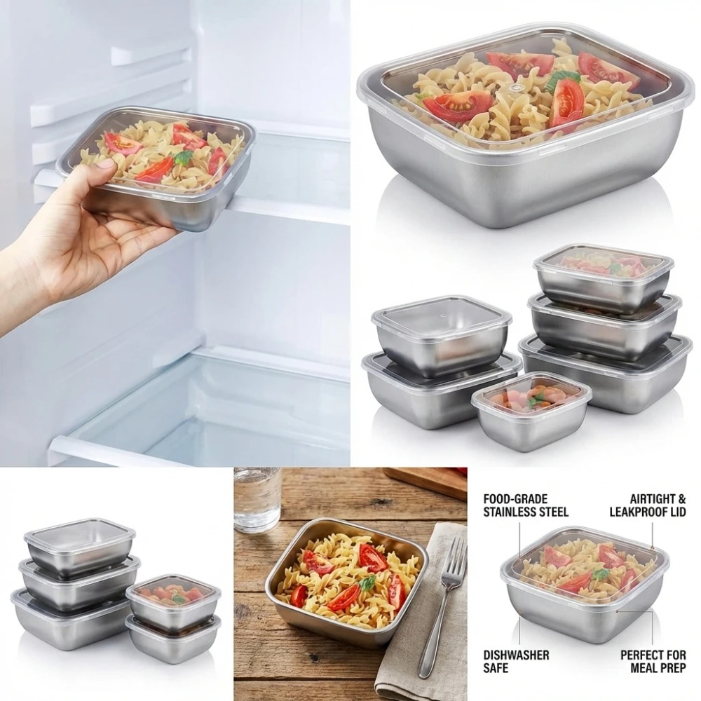 Set di 6 Contenitori per Alime - Food Storage Kitchen Container Set recensione e prezzo