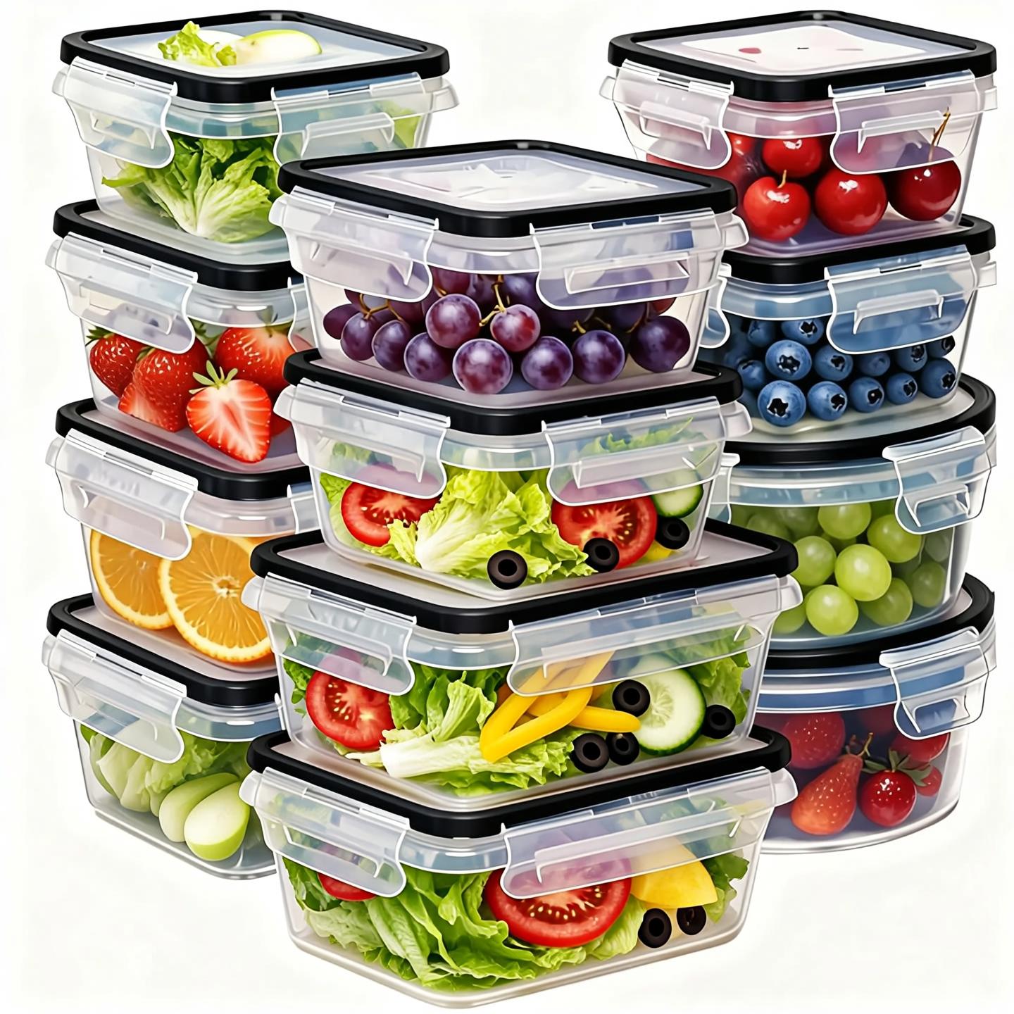 「Consegna Gratuita」 Set di 40  - Food Storage Kitchen Container Set recensione e prezzo