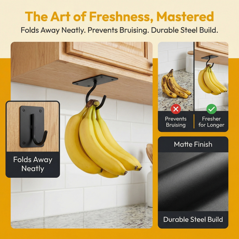 Gancio a banana autoadesivo in - Food Storage In The Kitchen recensione e prezzo